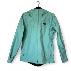 Patagonia Torrentshell 3L sea foam green women's rain jacket Size M